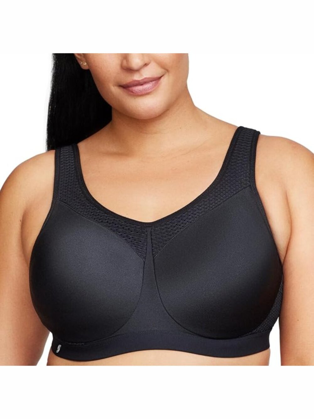 Glamorise Sport No-Bounce Sports Bra Black | 34DD
